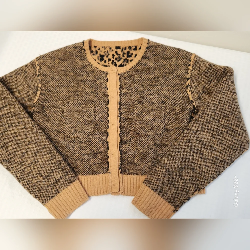 Crewcuts Girls Leopard Print Cardigan Size XL (12-13).  #E15 - Picture 5 of 12